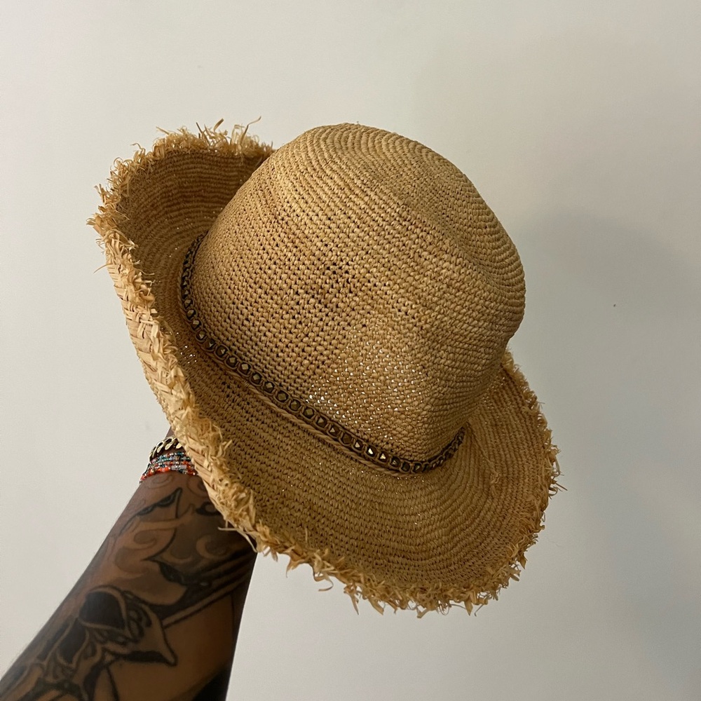 straw crochet bucket cowboy hat - Picture 3 of 4